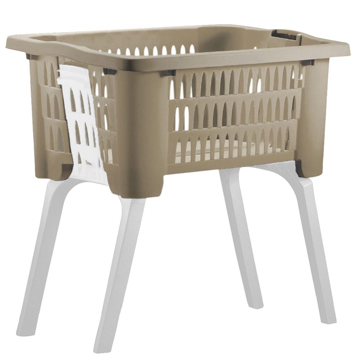 Cos de rufe cu picioare, Pliabil, Bej