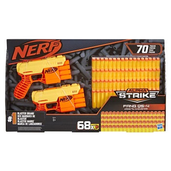 Blaster Nerf Alpha Strike Fang QS4 cu 68 de munitii - Nerf Multicolor Blaster Nerf Alpha Strike Fang QS4 cu 68 de munitii - Nerf Multicolor