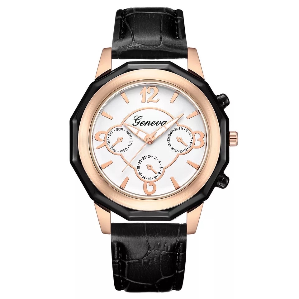 Ceas dama casual Geneva Noblesse alb