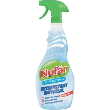 Dezinfectant universal pentru suprafete Nufar, fara Clor, 750 ml Dezinfectant universal pentru suprafete Nufar, fara Clor, 750 ml