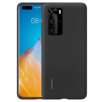 Husa de protectie Huawei originala pentru Huawei P40 Pro, soft silicon, capac de protectie, Negru, BBL1563 Husa de protectie Huawei originala pentru Huawei P40 Pro, soft silicon, capac de protectie, Negru, BBL1563
