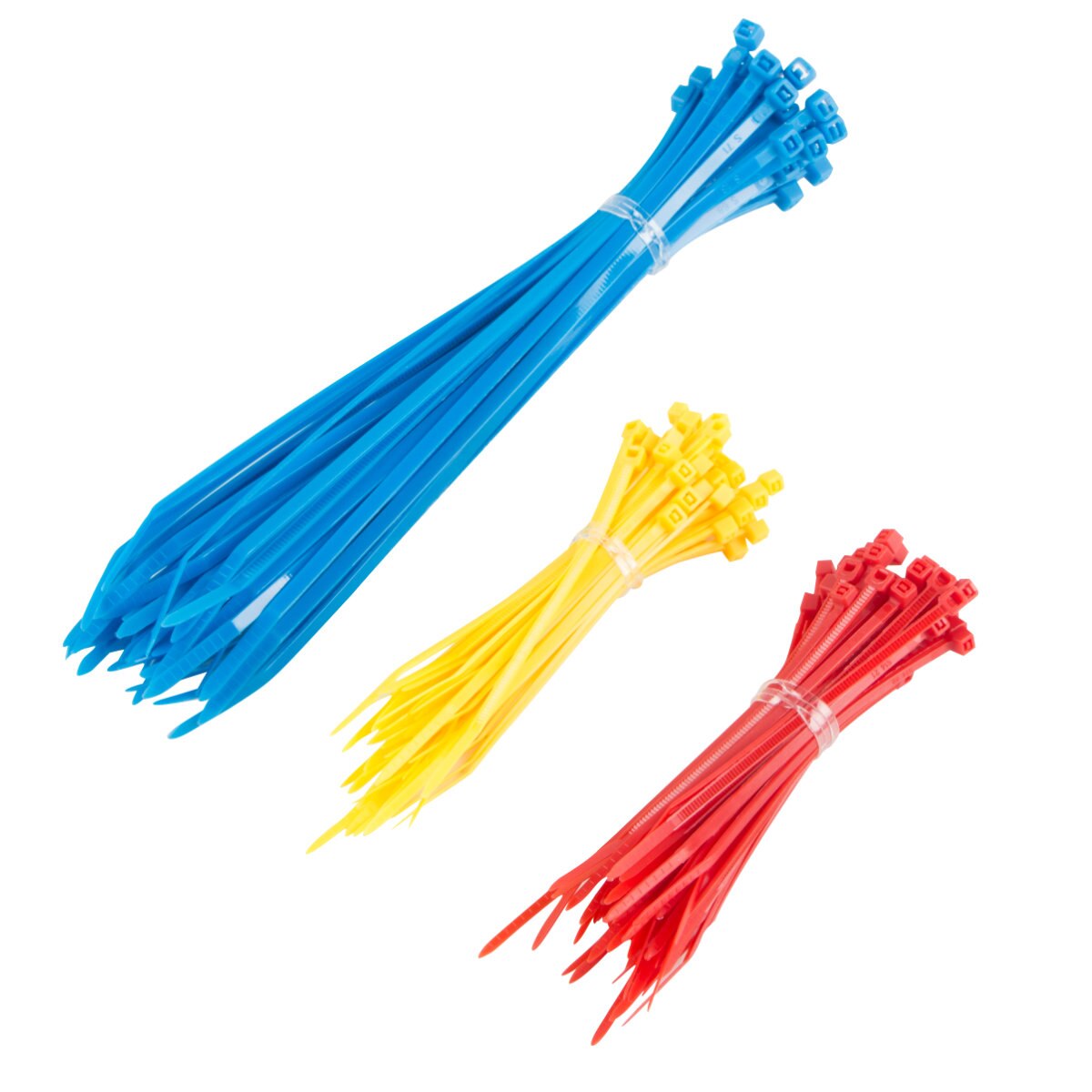 Set 150 coliere din plastic, Lanberg 41450, pentru prinderea cablurilor, 3 culori, 2.5mm X 100mm si 3.5mm X 200mm