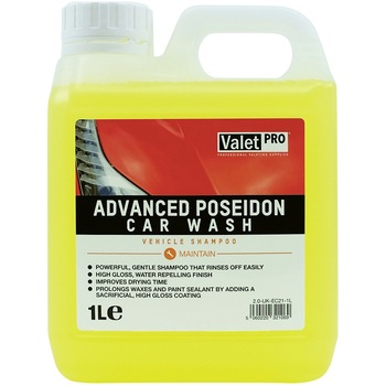Sampon auto Valet Pro Advanced Poseidon Car Wash pentru spalare si detaling rapid, 1L Sampon auto Valet Pro Advanced Poseidon Car Wash pentru spalare si detaling rapid, 1L