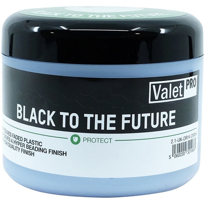 Dressing plastice, cauciuc, jante si anvelope Valet Pro Black To The Future, 250ml