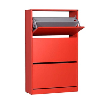Pantofar Adore, 3 compartimente, capacitate 18 perechi incaltaminte, Rosu, 73x119x26 cm Pantofar Adore, 3 compartimente, capacitate 18 perechi incaltaminte, Rosu, 73x119x26 cm