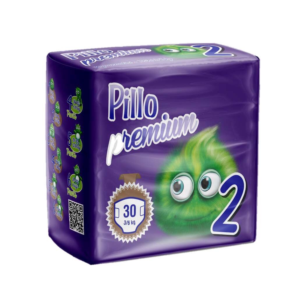 Scutece Pillo Premium Marimea 2, Mini, 3-6 Kg, 30 Bucati