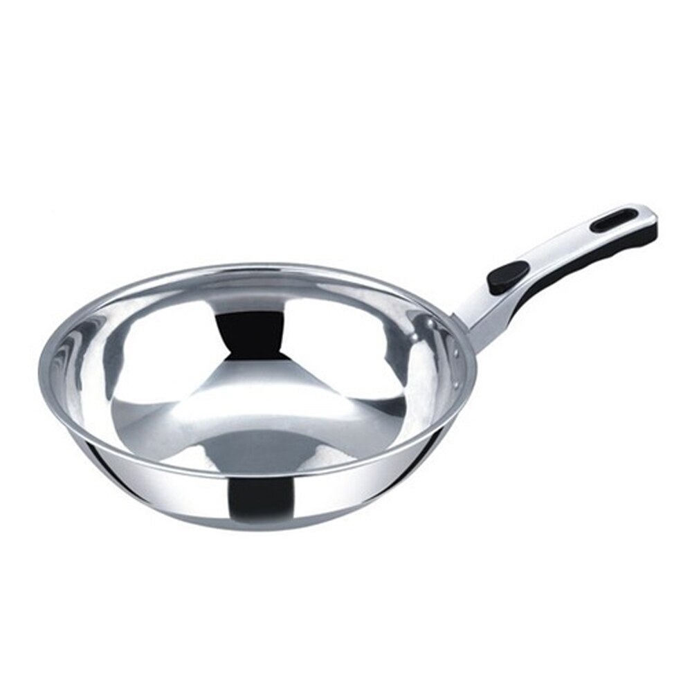 Wok Victor din otel inoxidabil, Argintiu, 32 cm