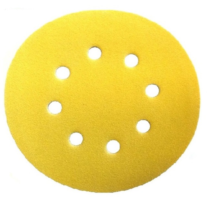 DEERFOS CA331 25 db/készlet csiszolókorong átmérő 125 mm 8 lyukkal szemcsefinomság 80, tépőzáras (velcro)