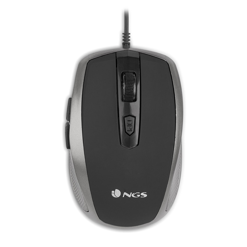 Mouse NGS Tick, Cu cablu, 6 butoane, 800/1600 DPI, Argintiu