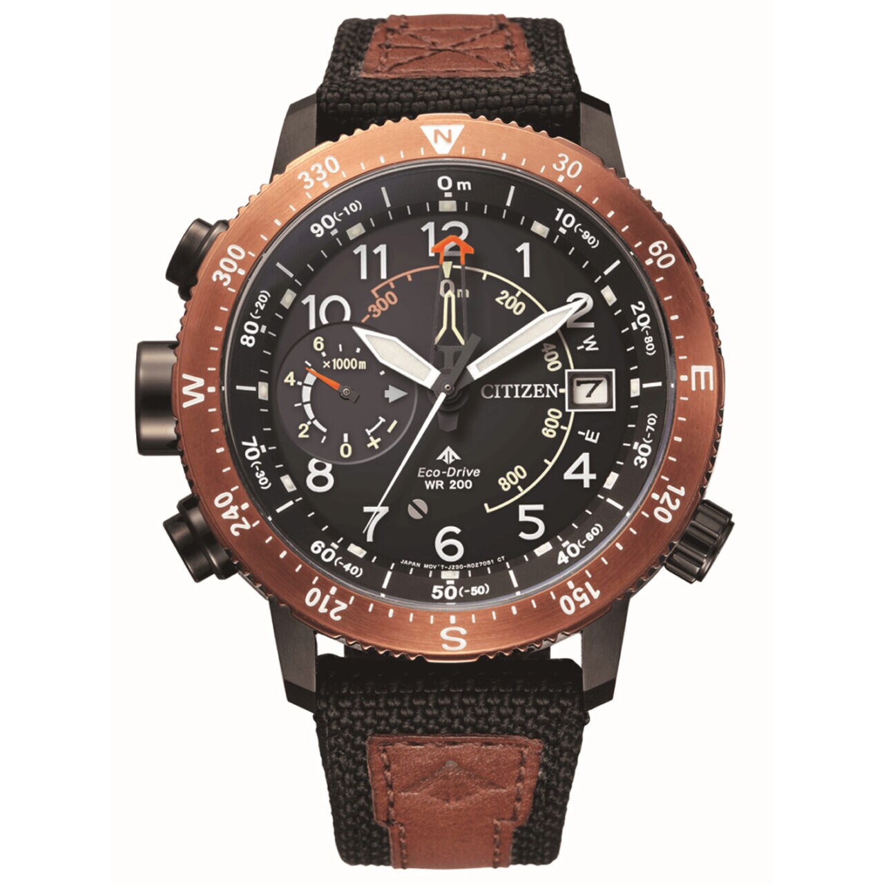 Ceas barbatesc Citizen BN4049-11E, Quartz, 46mm, 20ATM, Maro
