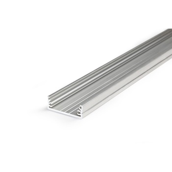 Profil aluminiu pentru banda LED, WIDE, 2m, aluminiu brut Profil aluminiu pentru banda LED, WIDE, 2m, aluminiu brut