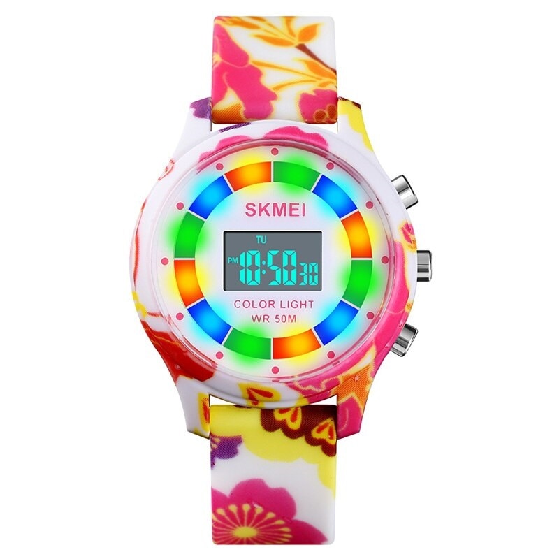 Ceas pentru copii SKMEI Multicolor LED, Multicolor