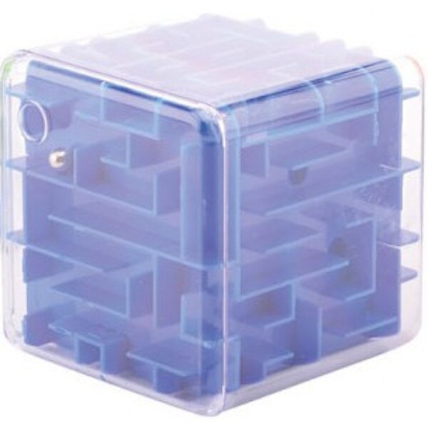 Cub labirint Johntoy Maze, 8x8x8cm, Albastru