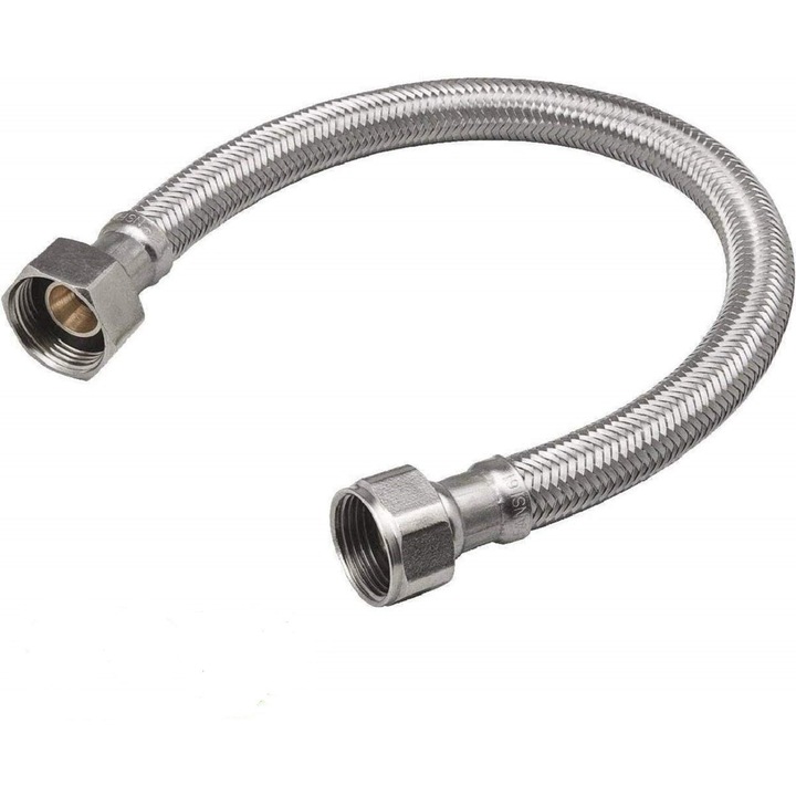 Conector baterii sanitare flexibil, Tucai, 1/2''x1/2'', 60cm