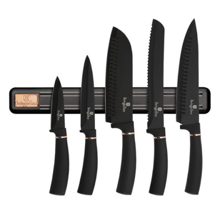 Комплект ножове 6 части Berlinger Haus, BH2535, black rose edition