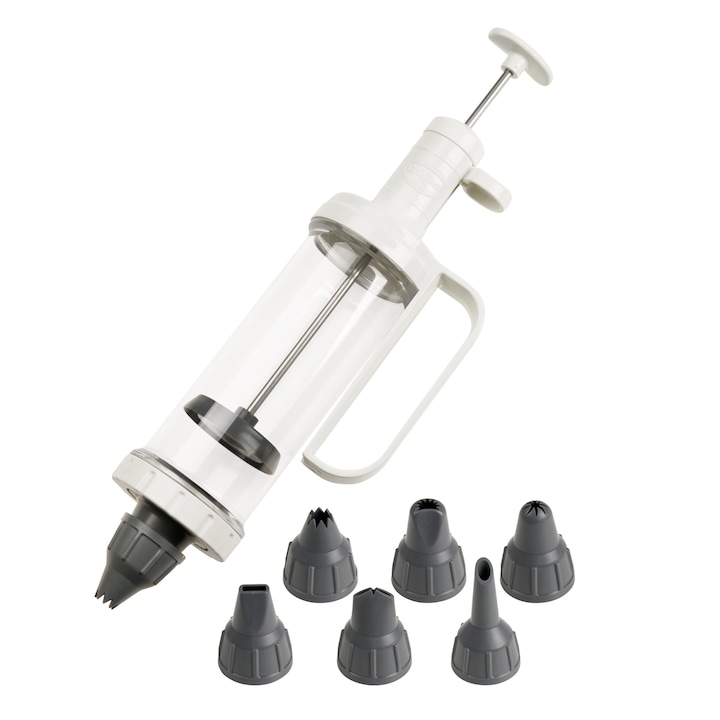 Set seringa pentru ornat si decorat cu 6 duse, Dr. Oetker