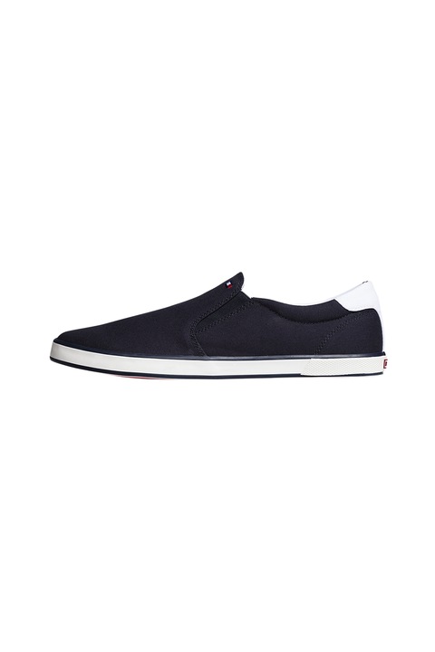 Pantofi sport barbati, Tommy Hilfiger, Iconic Vulcanized Sneakers, Poliester, Albastru, Alb/Bleumarin