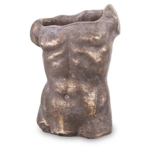 Decoratiune bust barbat, bronz, 28x21x13 cm