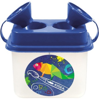 Recipient dublu pentru pictura, Kidea, albastru Recipient dublu pentru pictura, Kidea, albastru