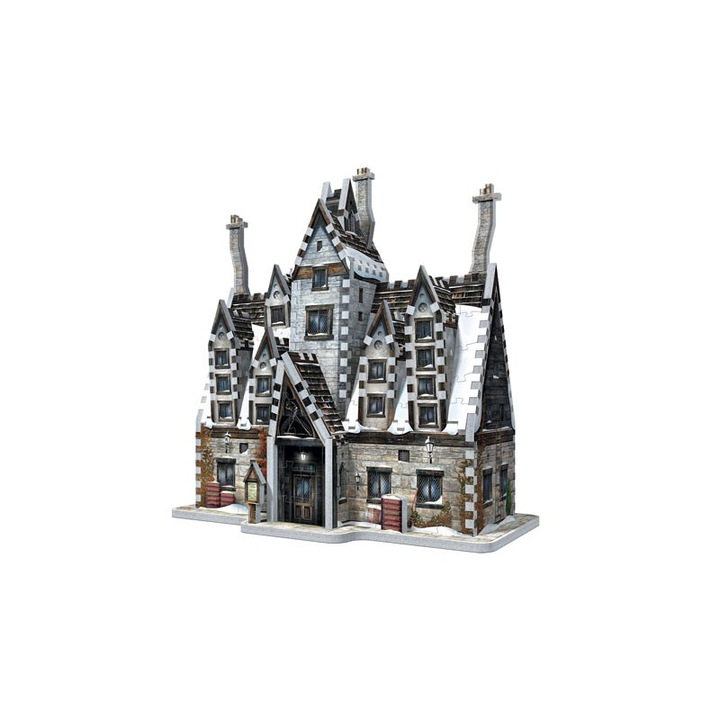 3D пъзел Harry Potter - Hogsmeade - Трите метли, 395 части - оригинален, многоцветен