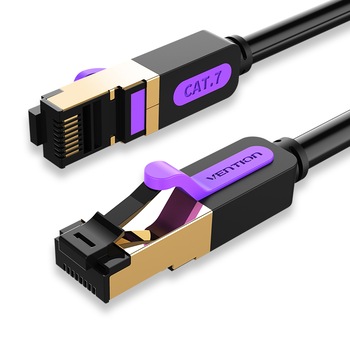Cablu internet CAT 7 ,Cablu LAN SSTP - 10 GB / s si 600 MHz ,0.5 m,Vention Cablu internet CAT 7 ,Cablu LAN SSTP - 10 GB / s si 600 MHz ,0.5 m,Vention