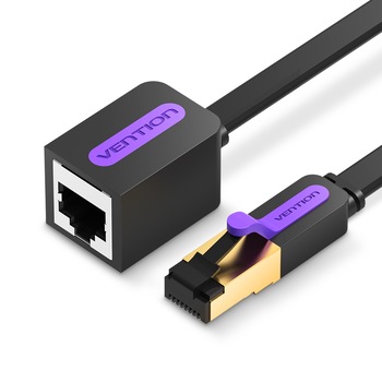 Cablu extensie Internet CAT 7 , cablu LAN SSTP - 10 GB / s si 600 MHz,0.5 m,Vention Cablu extensie Internet CAT 7 , cablu LAN SSTP - 10 GB / s si 600 MHz,0.5 m,Vention