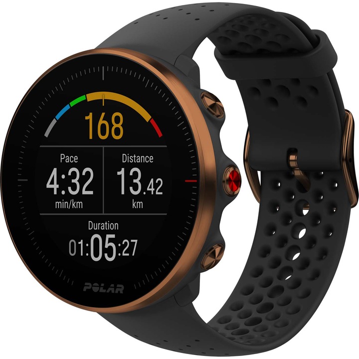 Ceas smartwatch Polar Vantage M, GPS, Medium/Large, Black/Copper