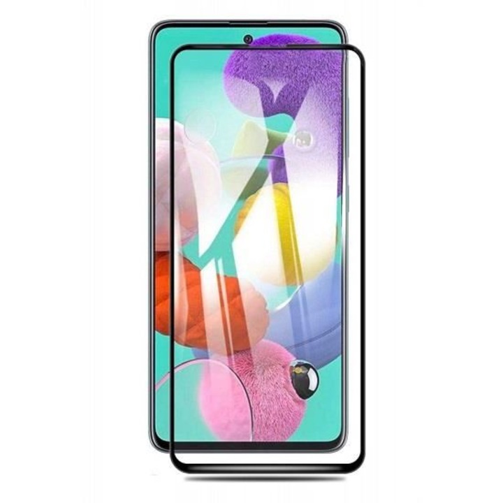 Folie Sticla compatibila Samsung Galaxy A51 5D Full Cover Negru