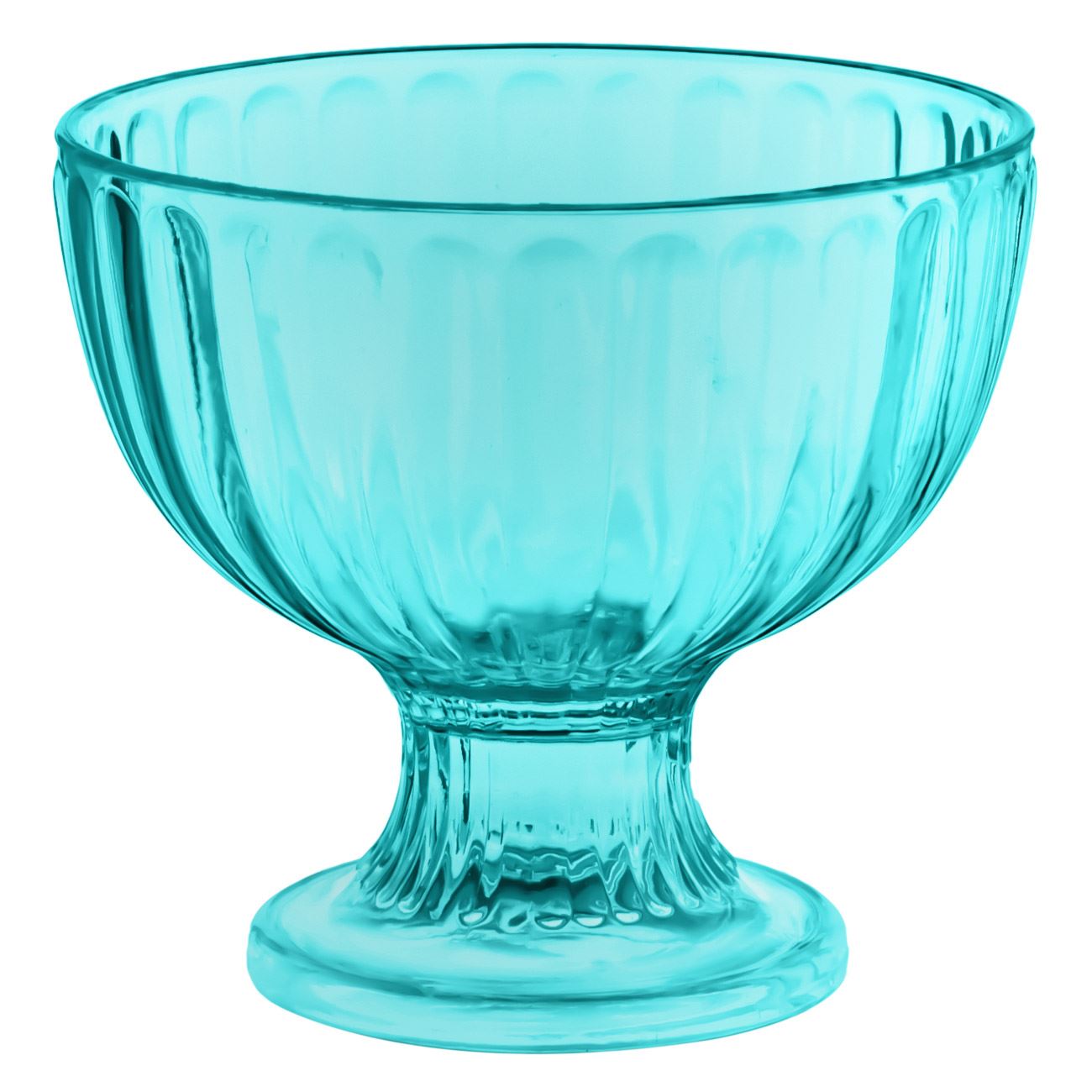 Bol pentru Inghetata, New Line, Design cu Dungi, 350 ml, Turcoaz