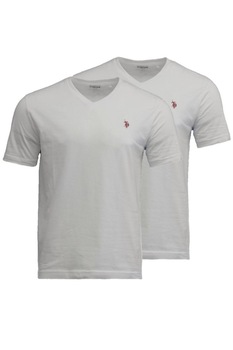 Set 2 Tricouri Barbati U.S. Polo Assn, Alb Set 2 Tricouri Barbati U.S. Polo Assn, Alb