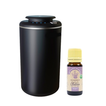 Difuzor odorizare auto PNI HU200 pentru uleiuri esentiale, include Ulei de Salvie 10ml Difuzor odorizare auto PNI HU200 pentru uleiuri esentiale, include Ulei de Salvie 10ml