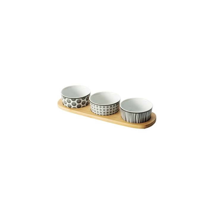 Set servire aperitiv Bohemia, portelan, 29.5 x 9.5 x 4.5 cm