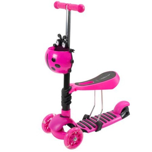 Trotineta evolutiva 3 in 1 roz Cube