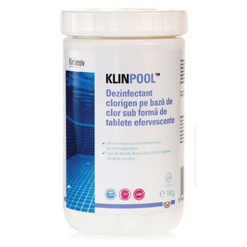 Dezinfectant Apa, KlinPool Klintensiv, Piscine si Stranduri, sub forma de tablete efervescente, 1 L Dezinfectant Apa, KlinPool Klintensiv, Piscine si Stranduri, sub forma de tablete efervescente, 1 L