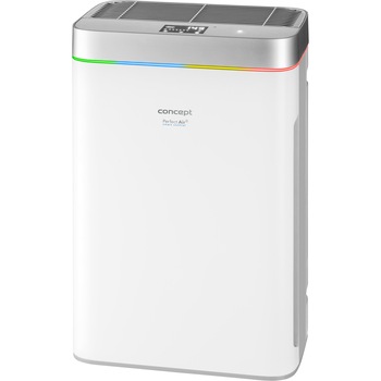 Purificator aer cu umidificator Concept CA3000, Putere 85 W, 5 trepte de filtrare a aerului + ionizator + lampa UV, Circulatie aer 488 m2/h,Uumidificator, Timer, Smart+Sleep mode, Senzor particule praf cu display LED, Telecomanda, Child Lock, Alb/Argintiu Purificator aer cu umidificator Concept CA3000, Putere 85 W, 5 trepte de filtrare a aerului + ionizator + lampa UV, Circulatie aer 488 m2/h,Uumidificator, Timer, Smart+Sleep mode, Senzor particule praf cu display LED, Telecomanda, Child Lock, Alb/Argintiu