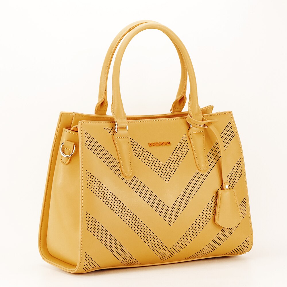 Geanta cu aspect perforat Petra Galben