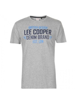 Tricou Lee Cooper Vintage TS, Bumbac, Gri, M Tricou Lee Cooper Vintage TS, Bumbac, Gri, M
