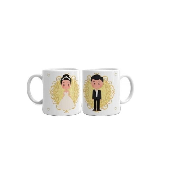 Set de 2 cani "Nunta" 250 ml