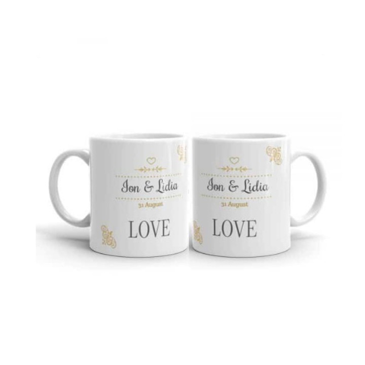 Set de 2 cani "Nunta" 250 ml