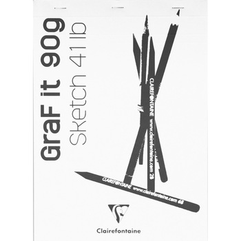 Caiet de schite lipit Clairefontaine GRAFiT no 63, A4, 80 de file, 90 g, alb Caiet de schite lipit Clairefontaine GRAFiT no 63, A4, 80 de file, 90 g, alb