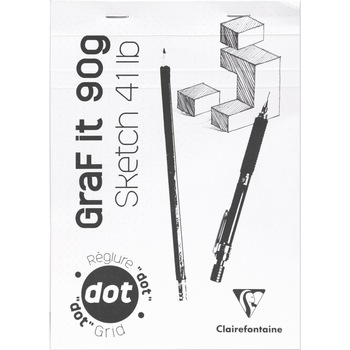 Caiet de schite lipit Clairefontaine GRAFiT no 63, A4, 80 de file, 90 g, coperta alba Caiet de schite lipit Clairefontaine GRAFiT no 63, A4, 80 de file, 90 g, coperta alba