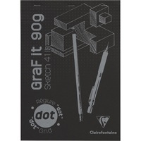 Caiet de schite lipit Clairefontaine GRAFiT no 63, A4, 80 de file, 90 g, coperta neagra