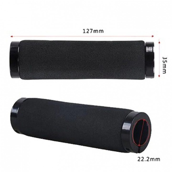 Manere pentru bicicleta, Paolo, Cauciuc, Negru