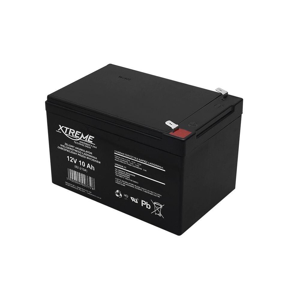 Акумулатор Xtreme, Универсална гел батерия 12V, Капацитет 10Ah, Черен ...