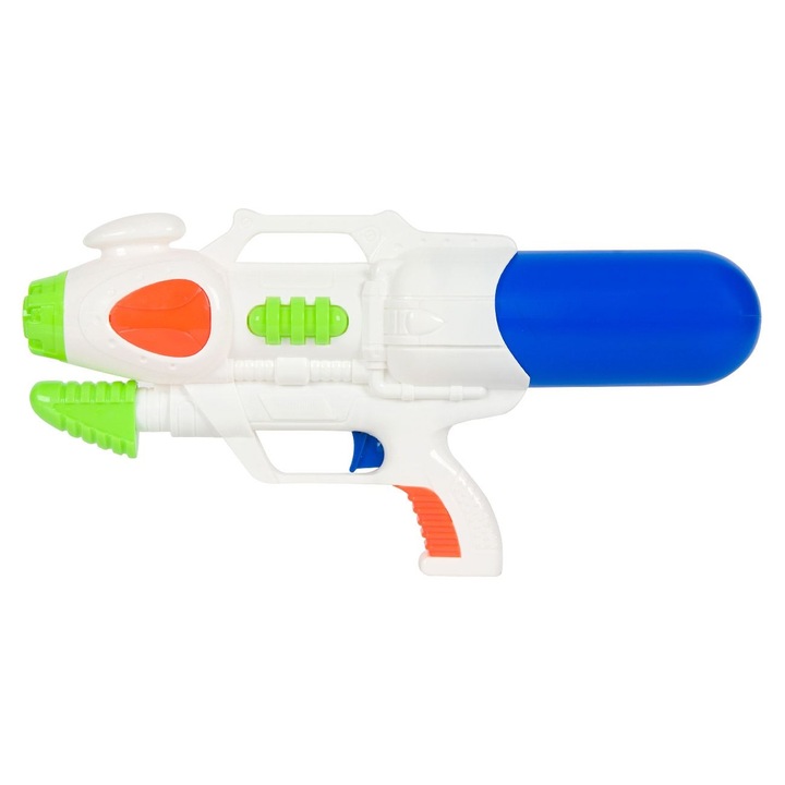 Pistol de Apa din Plastic Alb Bleu Verde 38cm < Pistoale de Apa Tub Mijlocii-Mari, Jumbo