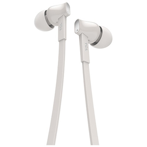 Casti cu fir in-ear TCL MTRO100WT-EU, Strong Bass, Ash White
