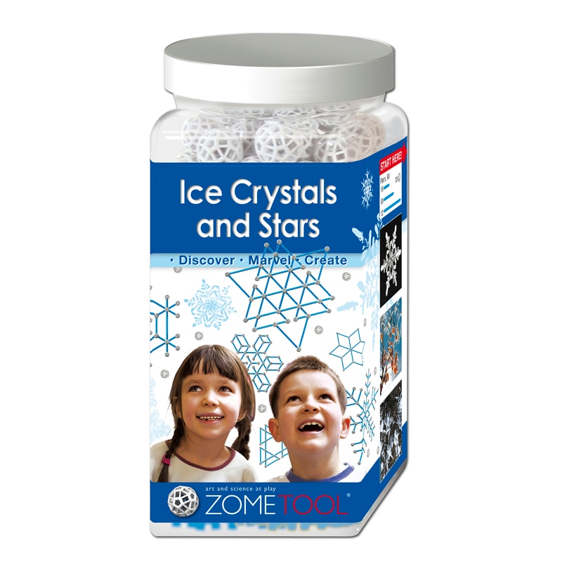 Set de constructie Zometool, Ice Crystals and Stars, 90 piese