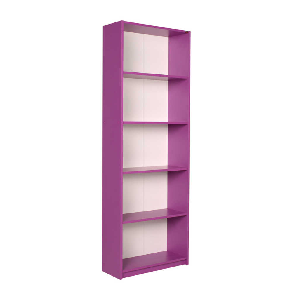 Biblioteca Adore Modern, 5 rafturi, Mov, 64x182x26 cm