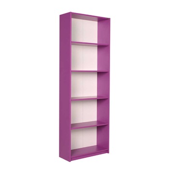 Biblioteca Adore Modern, 5 rafturi, Mov, 64x182x26 cm Biblioteca Adore Modern, 5 rafturi, Mov, 64x182x26 cm