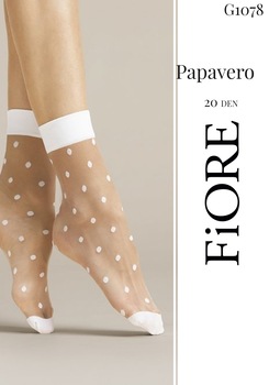 Sosete FIORE Papavero 20 Den, UNI, Alb/Poudre Sosete FIORE Papavero 20 Den, UNI, Alb/Poudre